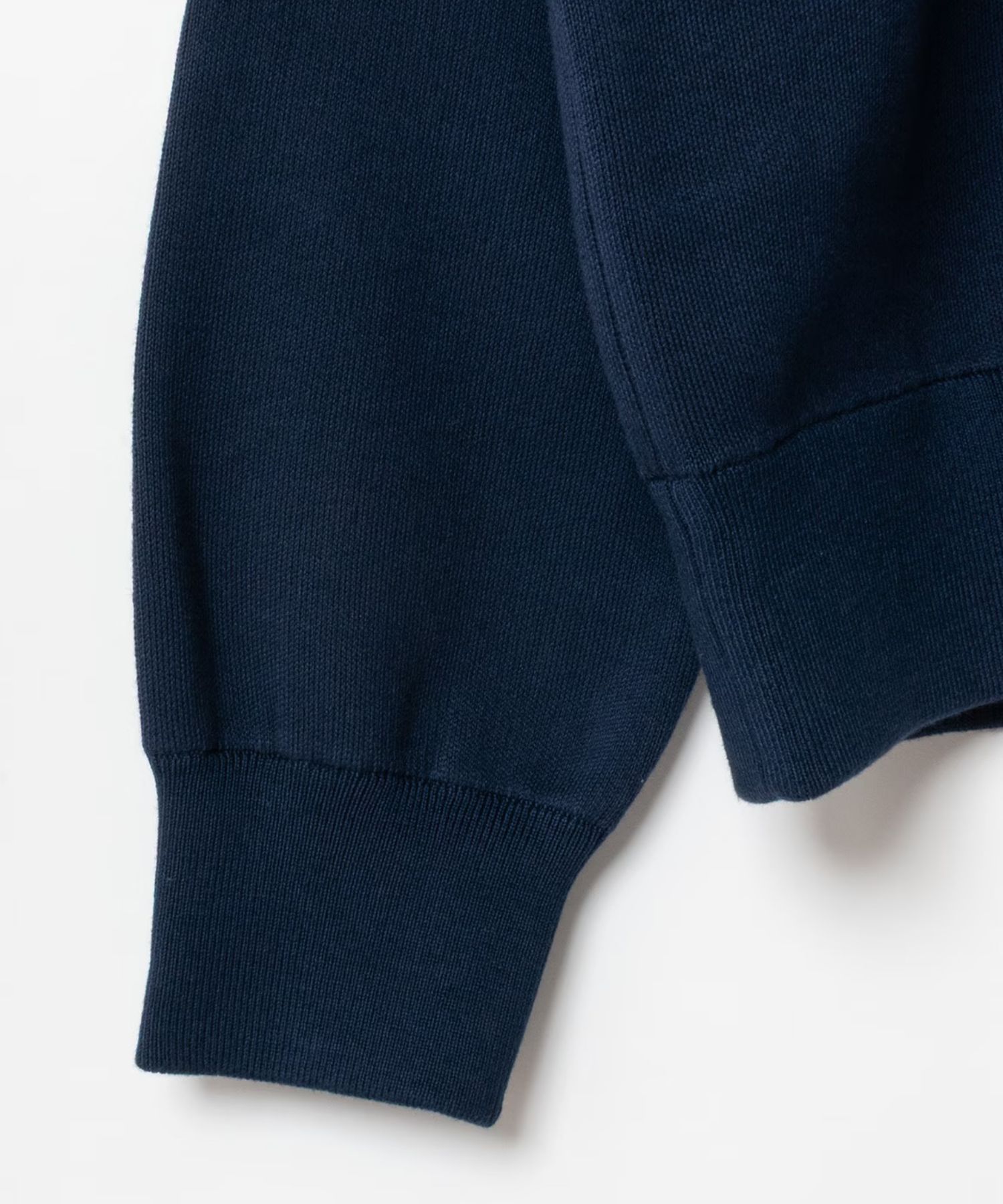 Crew Neck Knit Cardigan ( ネイビーブルー) 綿  / 柔らかい / ワッペン / 手洗可 / WN262-36481