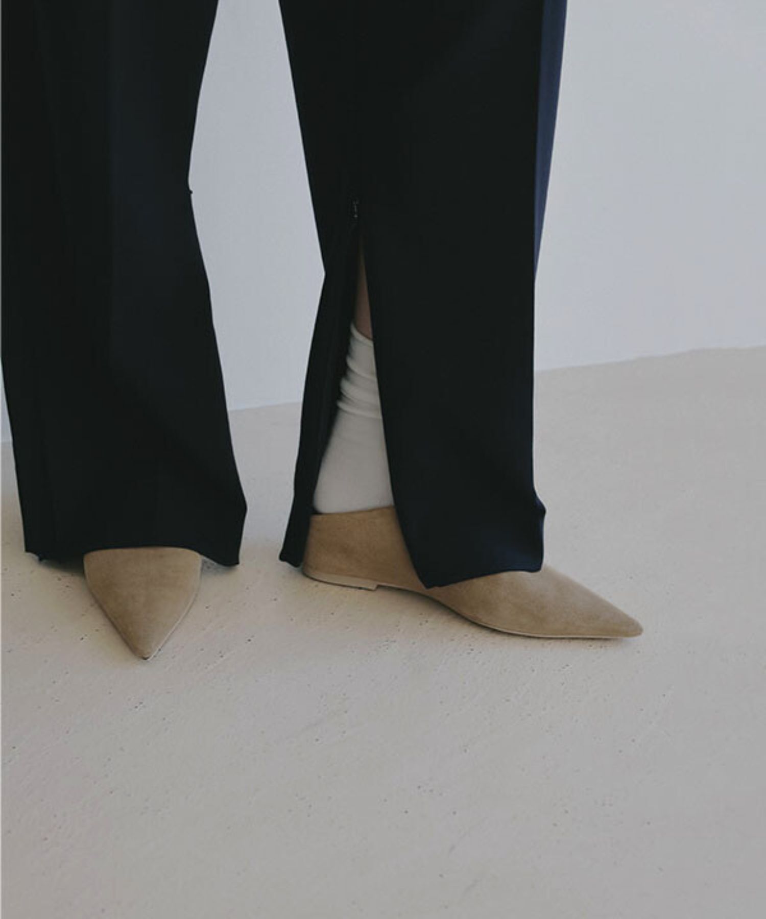 サイドピンタックラインリラクシーパンツ ( NAVY ) ポリエステル / ウエストゴム  / シーズンレス / 手洗可 / 1226120015