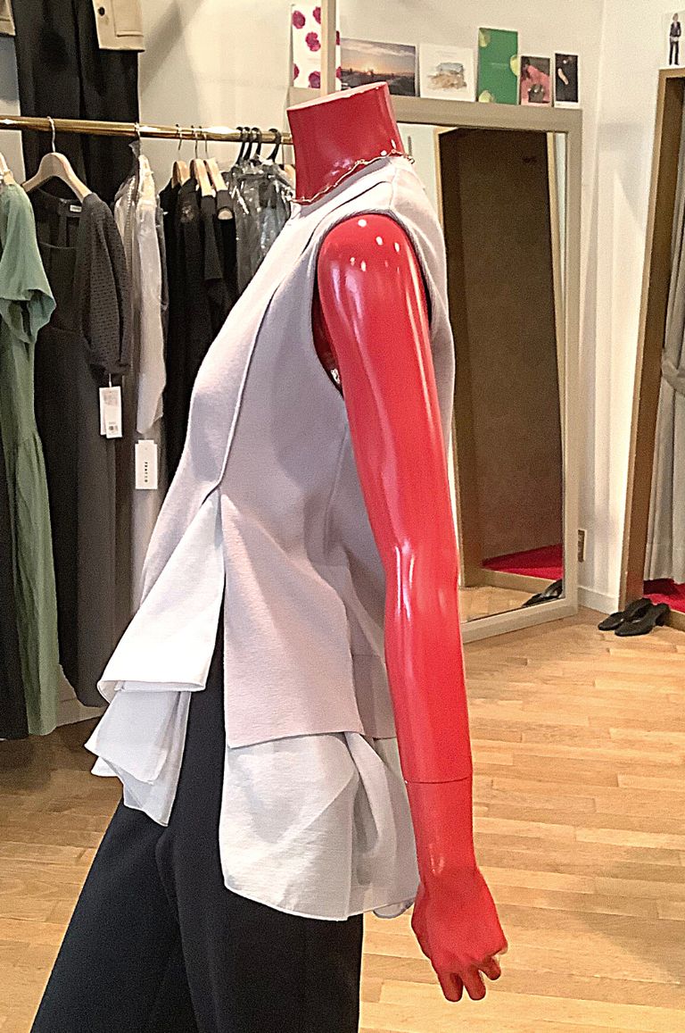 FRAYI.DラッフルフリルレイヤーニットBLUブルーフレイアイディー