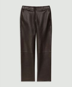 Sleek Nappa Straight Pant L(カカオ)羊革 / ローライズ / 01-5360804
