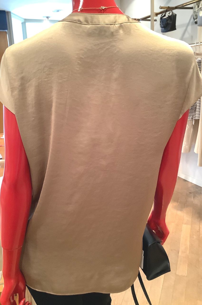 Crushed Satin PKT Popover N / クラッシュドサテンブラウス