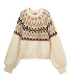 アルパカシャギーノルディックラメニット ( GRY) アクリル / アルパカ混 / スパンコール / ショート丈/ 09WNT255133