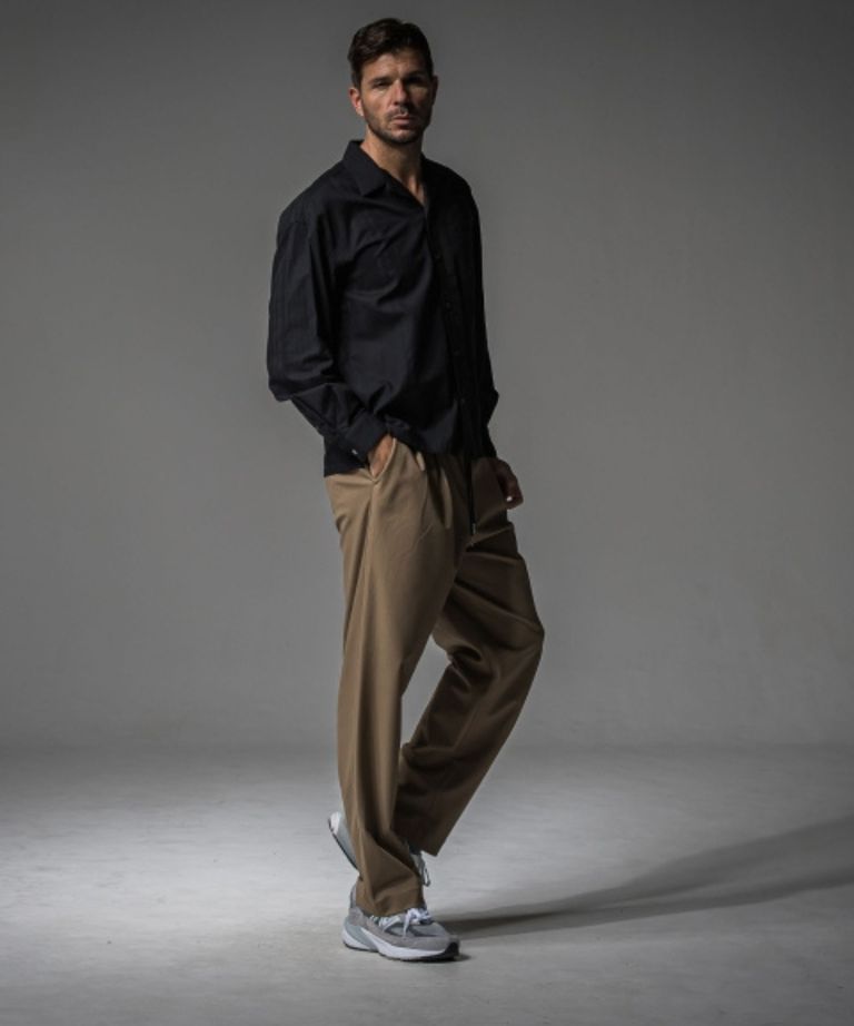 RESOUND CLOTHING ライトベージュパンツ RESOUND CLOTHING - BEN PANTS( BEIGE ) ナイロン / ワイド