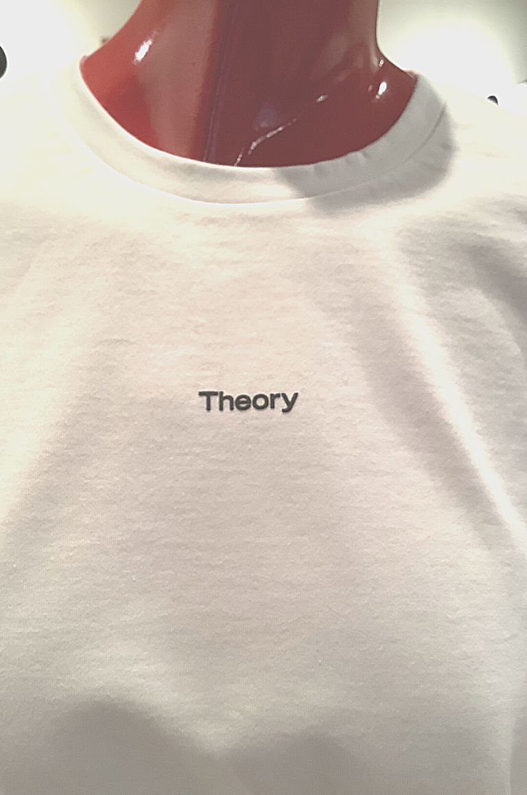 【美品】 セオリー Tシャツ シャツ プルオーバー クルーネック Theory - プルオーバーTシャツ (ホワイト) コットン100