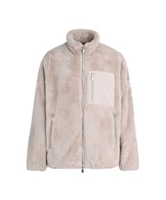 ( MENS) MONREALE モンレアレ ボアブルゾン ( ライトグレー) ポリエステル / スタンドカラー / ジップアップ / 柔らかい / MJXA0213033588
