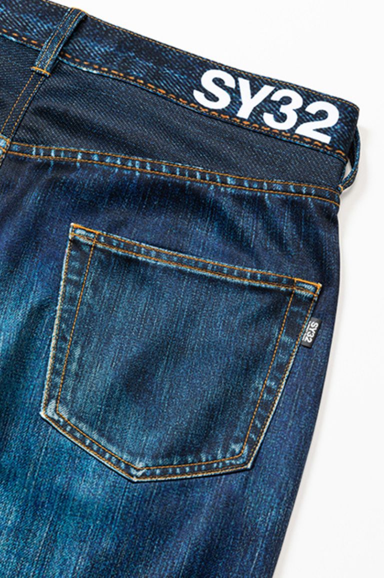 SY32 by SWEET YEARS - フェイクデニムパンツ (デニム