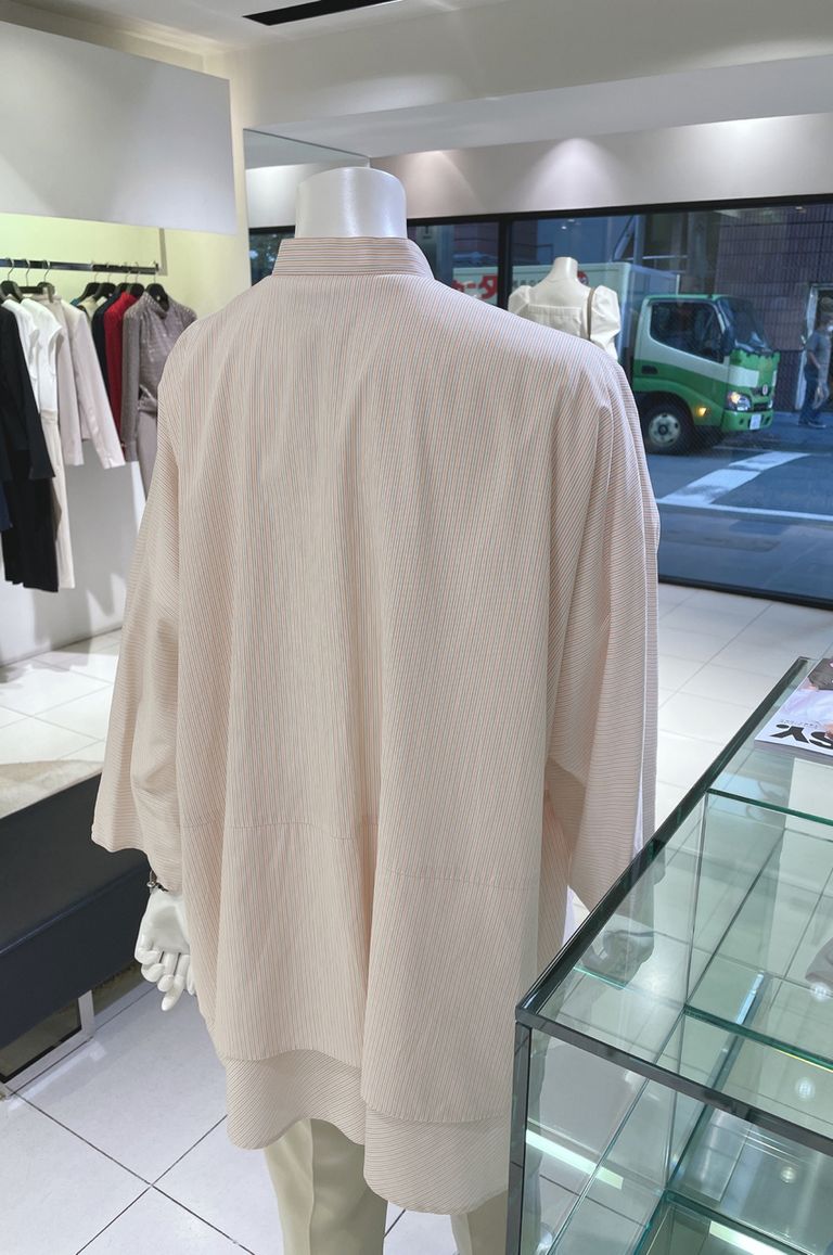 TOMORROWLAND - MICRO COTTON TWILL BAND COLLAR BLOUSE/マイクロ