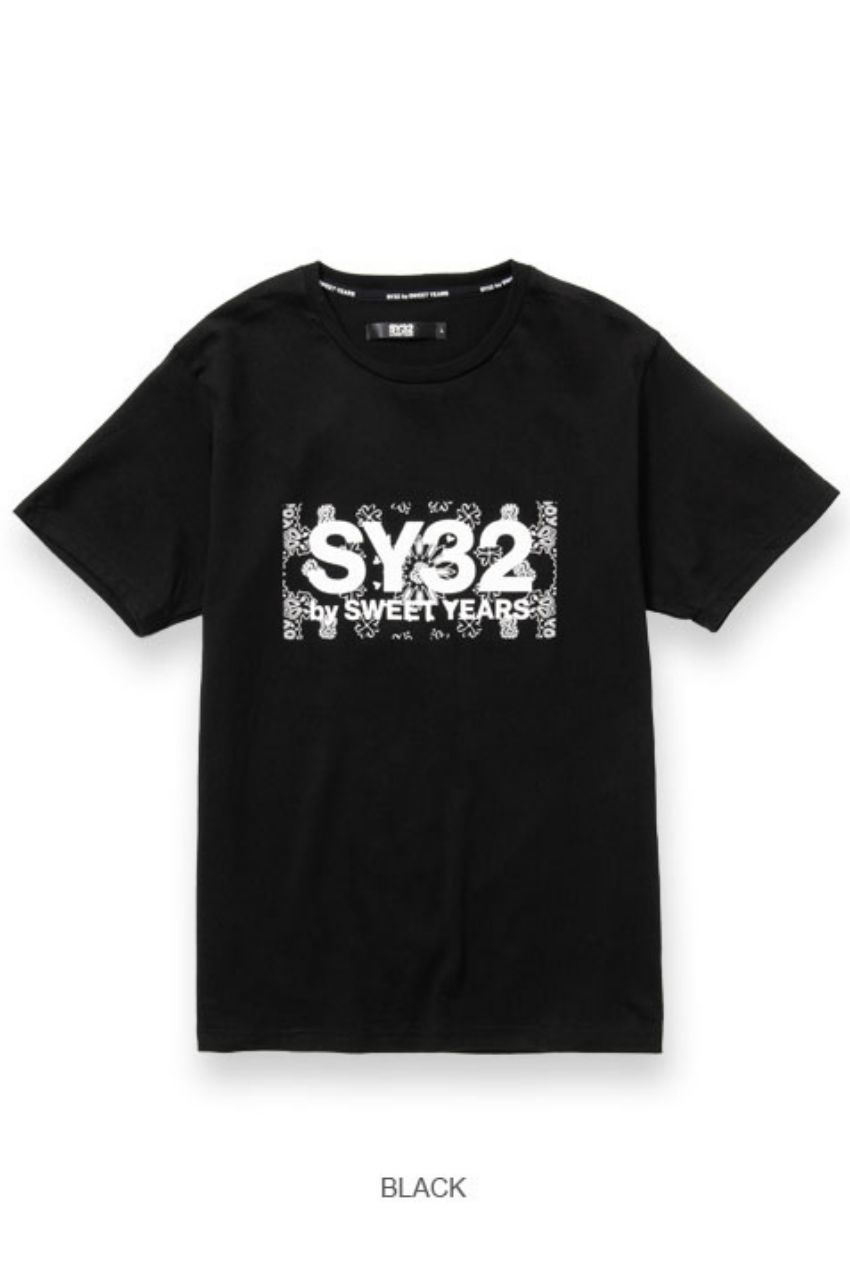 SY32 by SWEET YEARS - PAISLEY BOX LOGO TEE / ペイズリーボックス