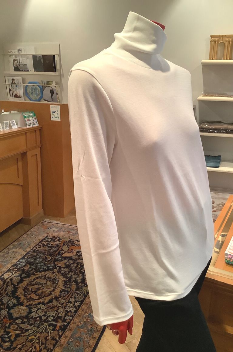 TOMORROWLAND - POWDER COTTON HIGH NECK PULLOVER / パウダーコットン