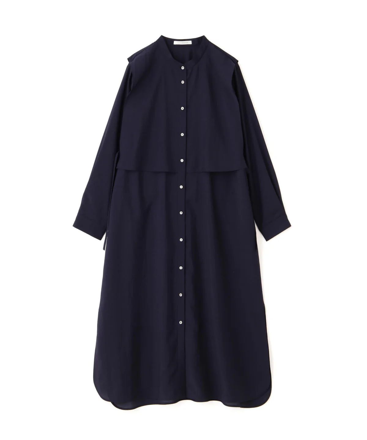 レイヤードシャツワンピース (ネイビー) / ポリエステル 100% / ウォッシャブル / 0315140305