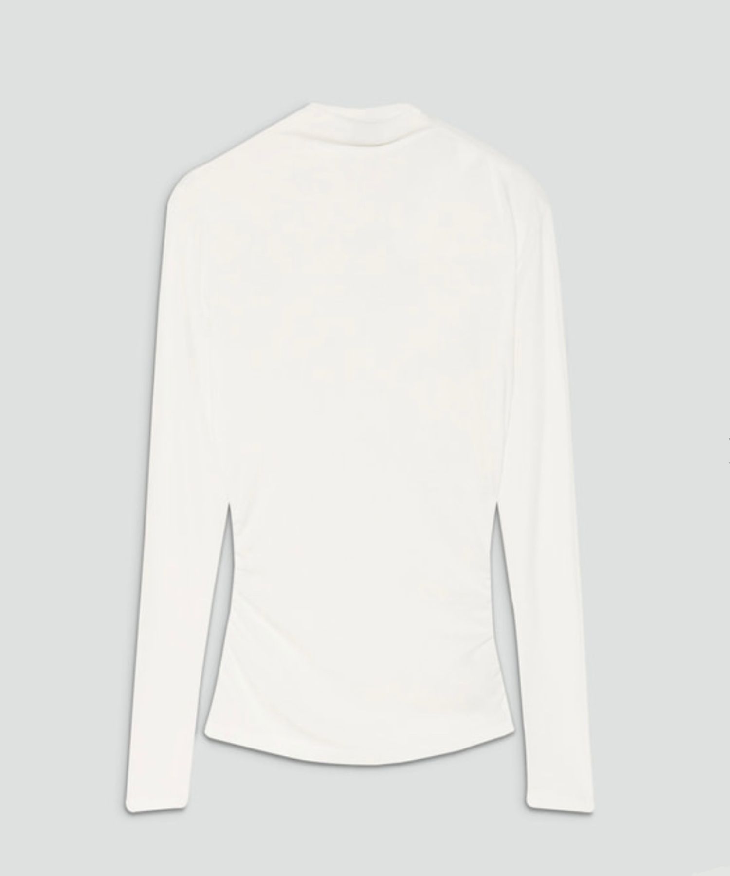 Soft Rib Gathered Neck Tee(アイボリー) / レーヨン / ウォッシャブル / 01-5301012