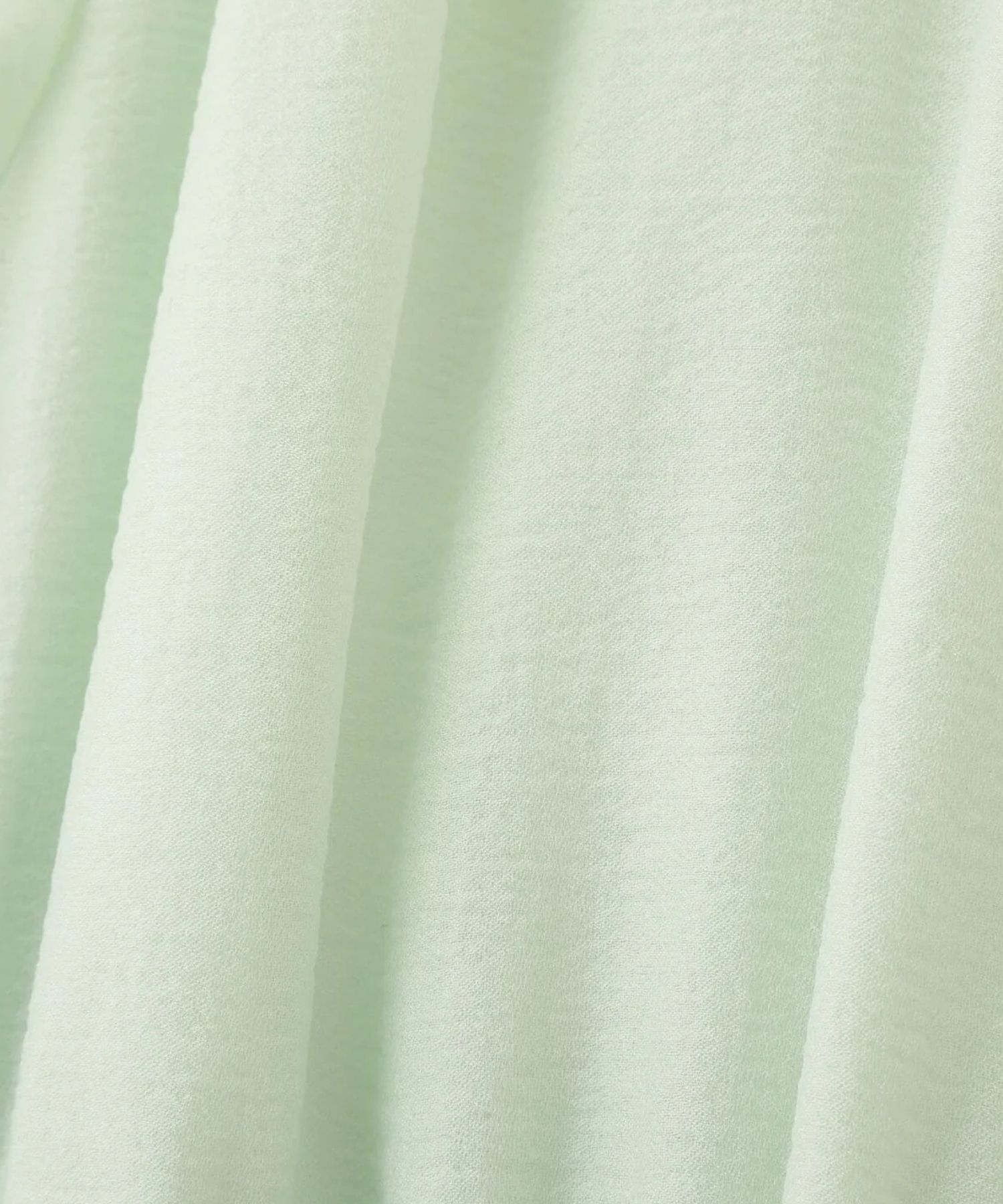 ウエストシャーリングロングワンピース(ミントグリーン)再生繊維 / ストレッチ性無し / 身頃のみ裏地付き / 前スリットあり / あきなしでかぶり着用 / 0316140207