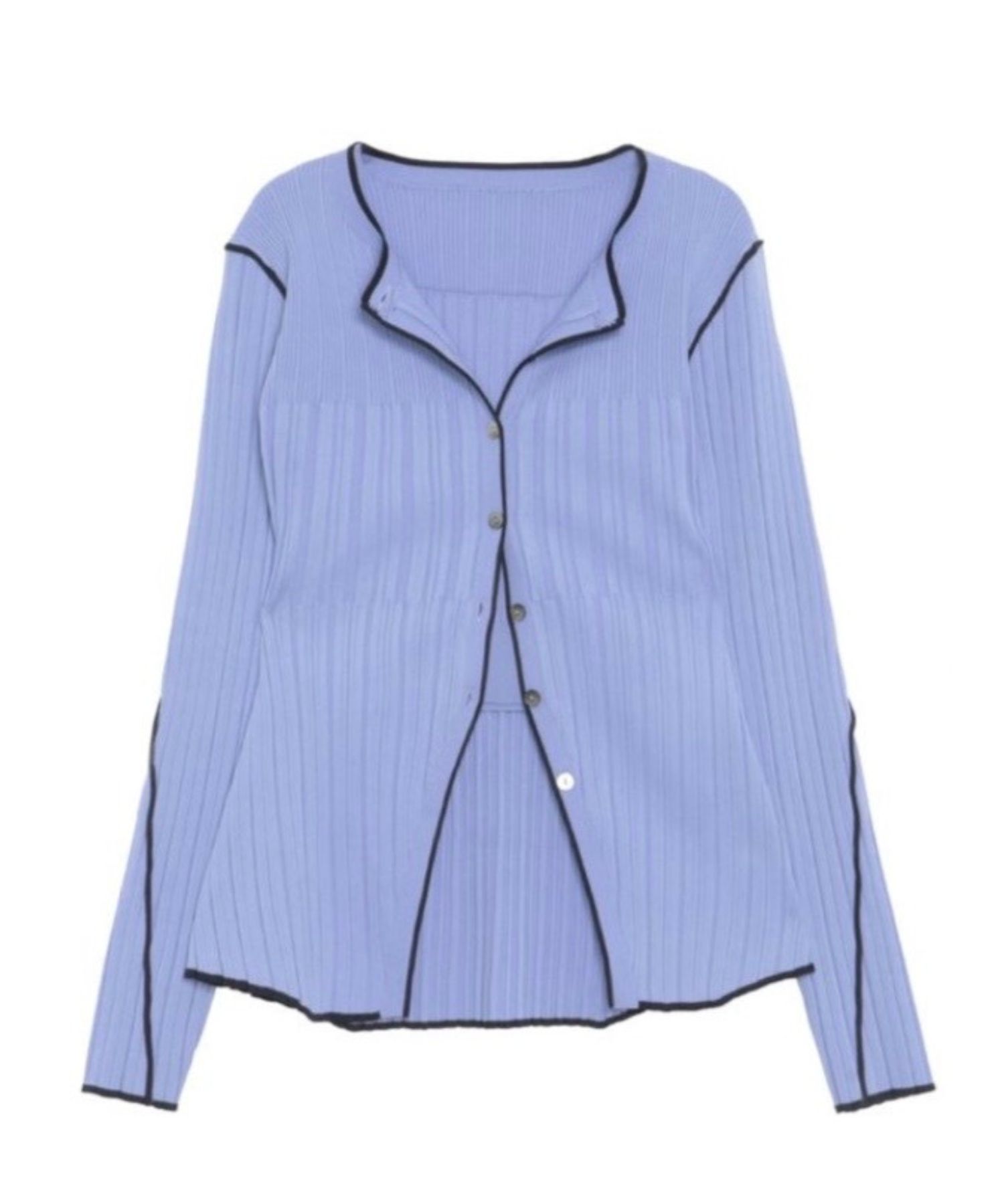 バイカラーアンサンブルニット(ラベンダー)ポリエステル / ウォッシャブル / 手洗い可 / インナーはタンク型 / 5126126