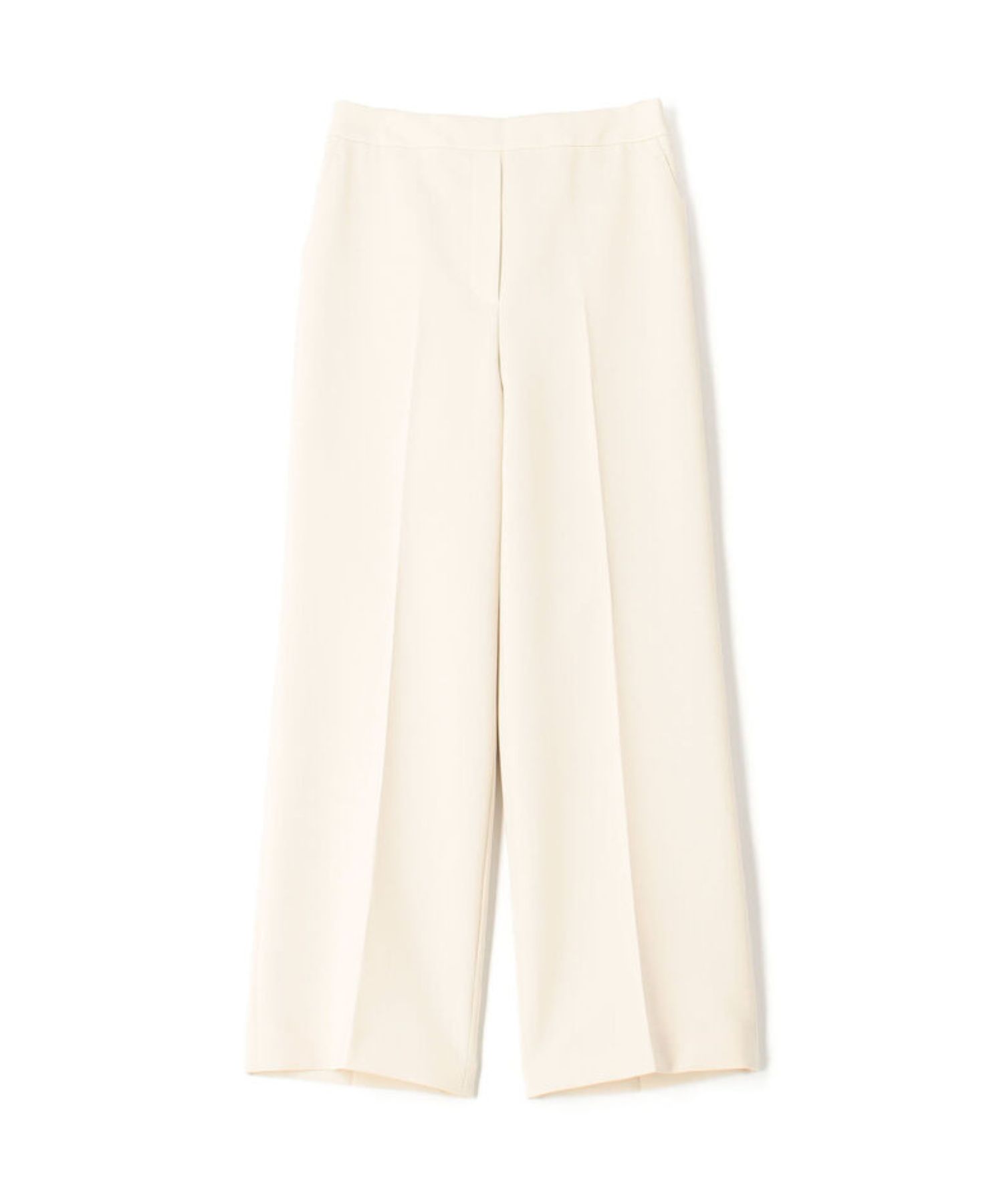 ドライダブルクロス セミワイドフレアパンツ ( ライトベージュ) ポリエステル / 伸縮性有り / シワになりにくい / セットアップ対応 / 11-04-31-04036