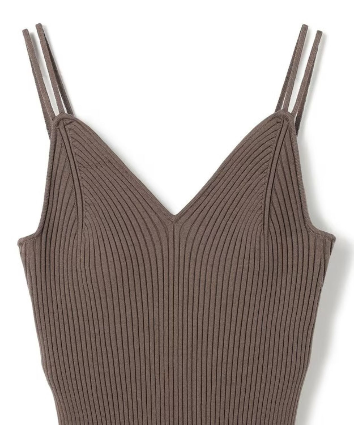 カップ付きキャミソール(トープ) レーヨン / ウォッシャブル / 肩紐2本 / KRUVLS0308