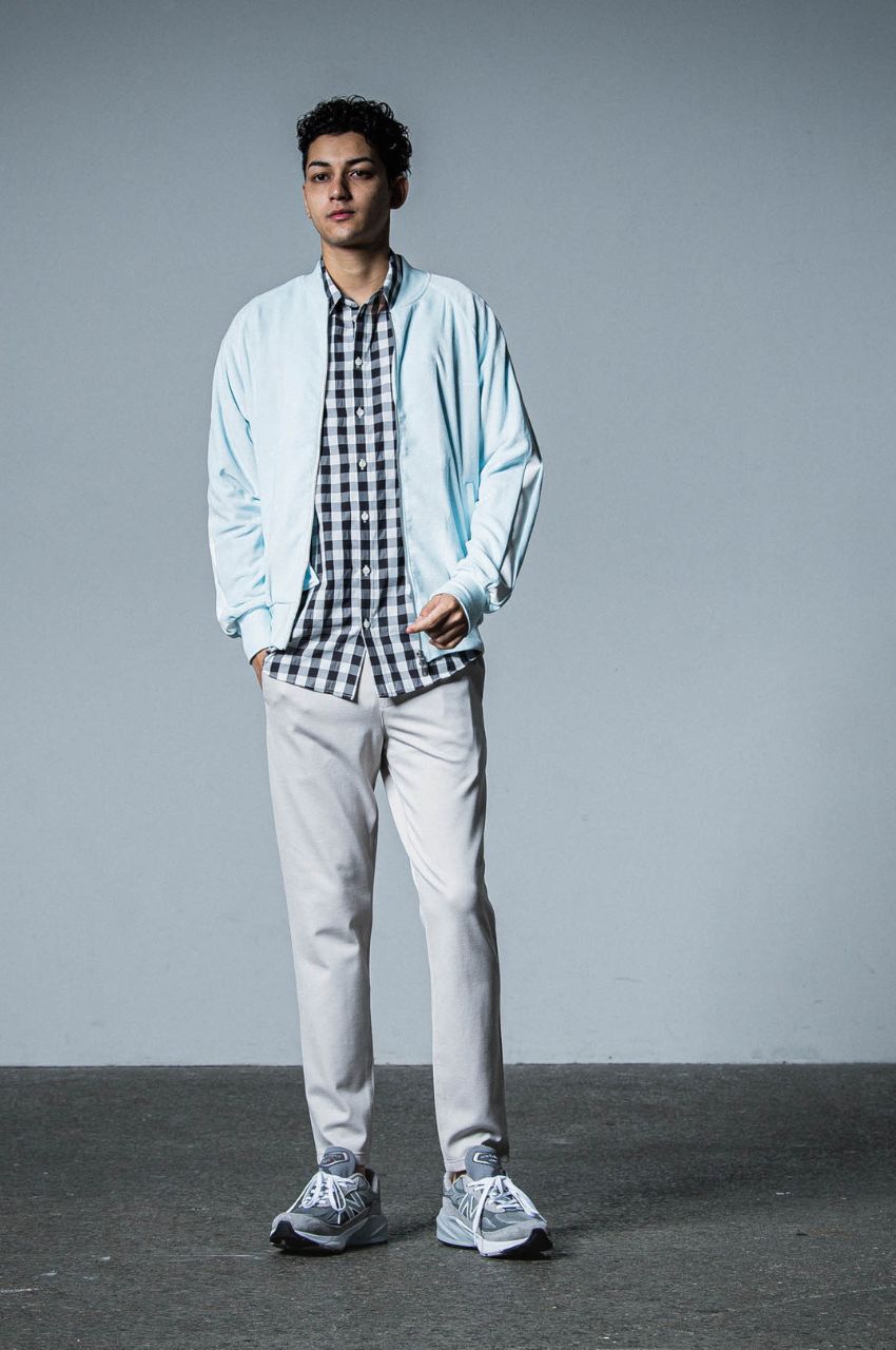 ERIC EASY PANTS (GREYGE) レーヨン / ストレッチ / ドローコード付き / サイド・バックポケット付き/  RC33-ST-027