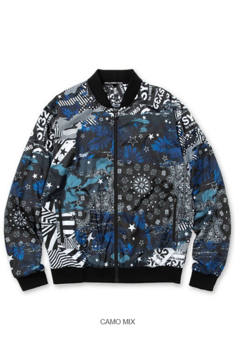 SY32 by SWEET YEARS - GRAPHIC BOMBER JK/ボンバージャケット | LA FEMME