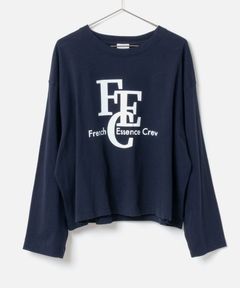 Long-sleeved T-shirt_Team logo style (ネイビーブルー) 綿 / 透けない / ダブルステッチ / 手洗可 / BK261-12210