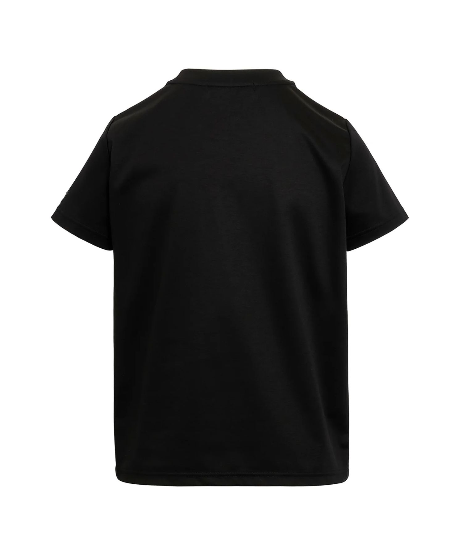 CORNELIA コルネーリア Tシャツ (ブラック) 綿 / フロント刺繍・プリント /左袖ブランドアイコン刺繍 / LCKZ0372083588