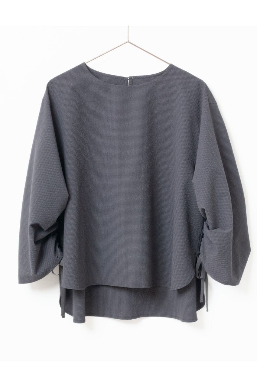 Gather sleeve blouse (チャコールグレー) / ポリエステル /  吸水速乾  / セットアップ / FS242-52014