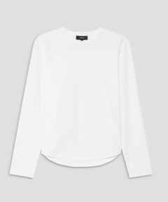 コットンシャツテールTシャツ( ホワイト ) コットン / ラウンドシャツテイル / 伸縮性有り / 手洗可 /01-6301003
