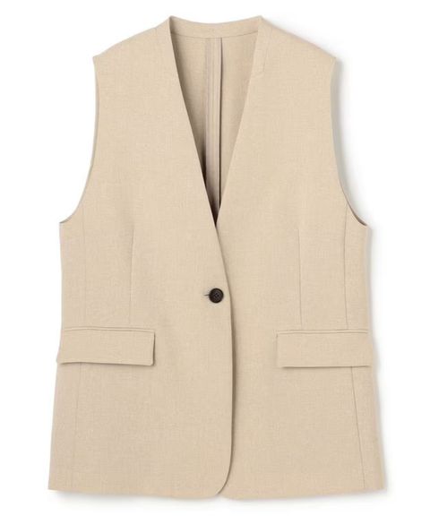 ウォッシャブルドライサップジレ(シャンブレーベージュ) ポリエステル / Iライン / VRUVLM0400