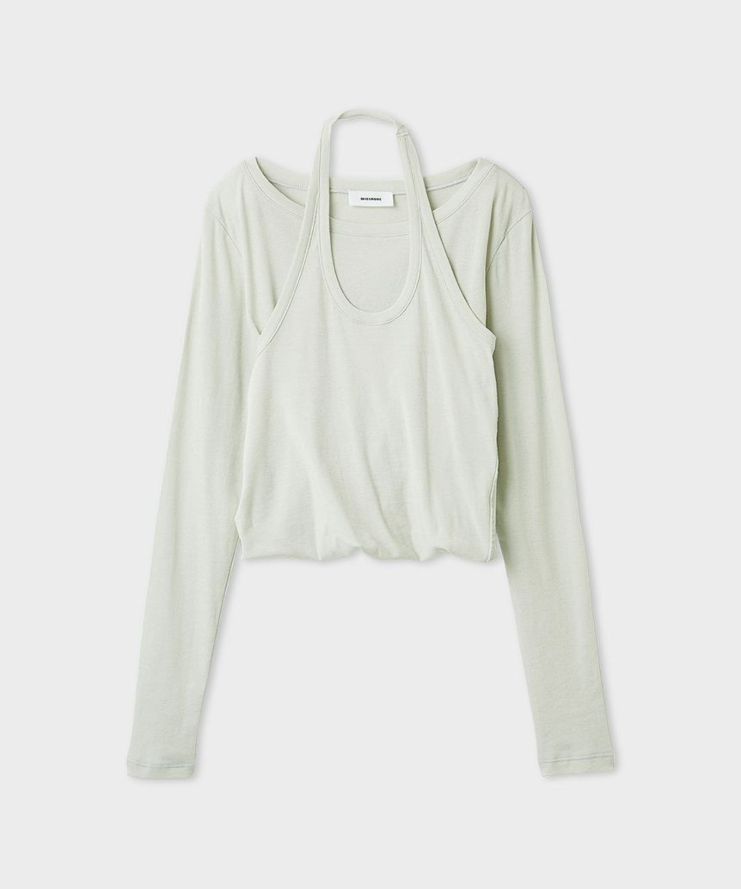 ホルターネックツイストロンT(ミント)綿100% / 伸縮性あり/ 手洗い可 /MWCT261054