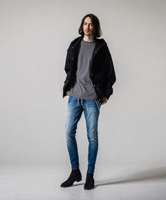EX denim jersey EDGE PT ( DIND ) COTTON / スラッシュポケット /  ダブルライン / ストレッチ / RC39-ST-014D