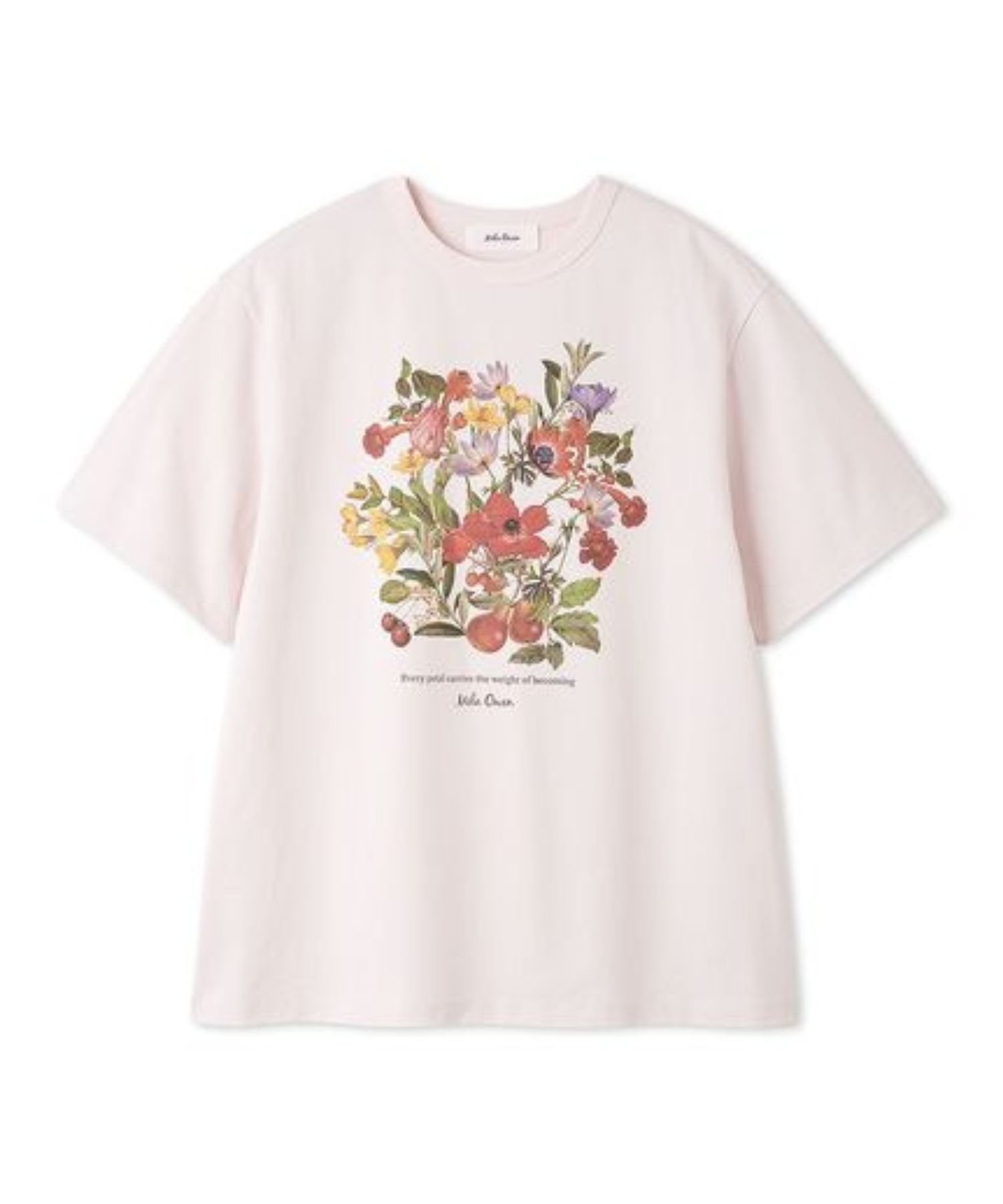 ボタニカルグラフィックTシャツ (LPNK) 綿 / ドライタッチ / フロントプリント / 手洗可 / 09WCT261935