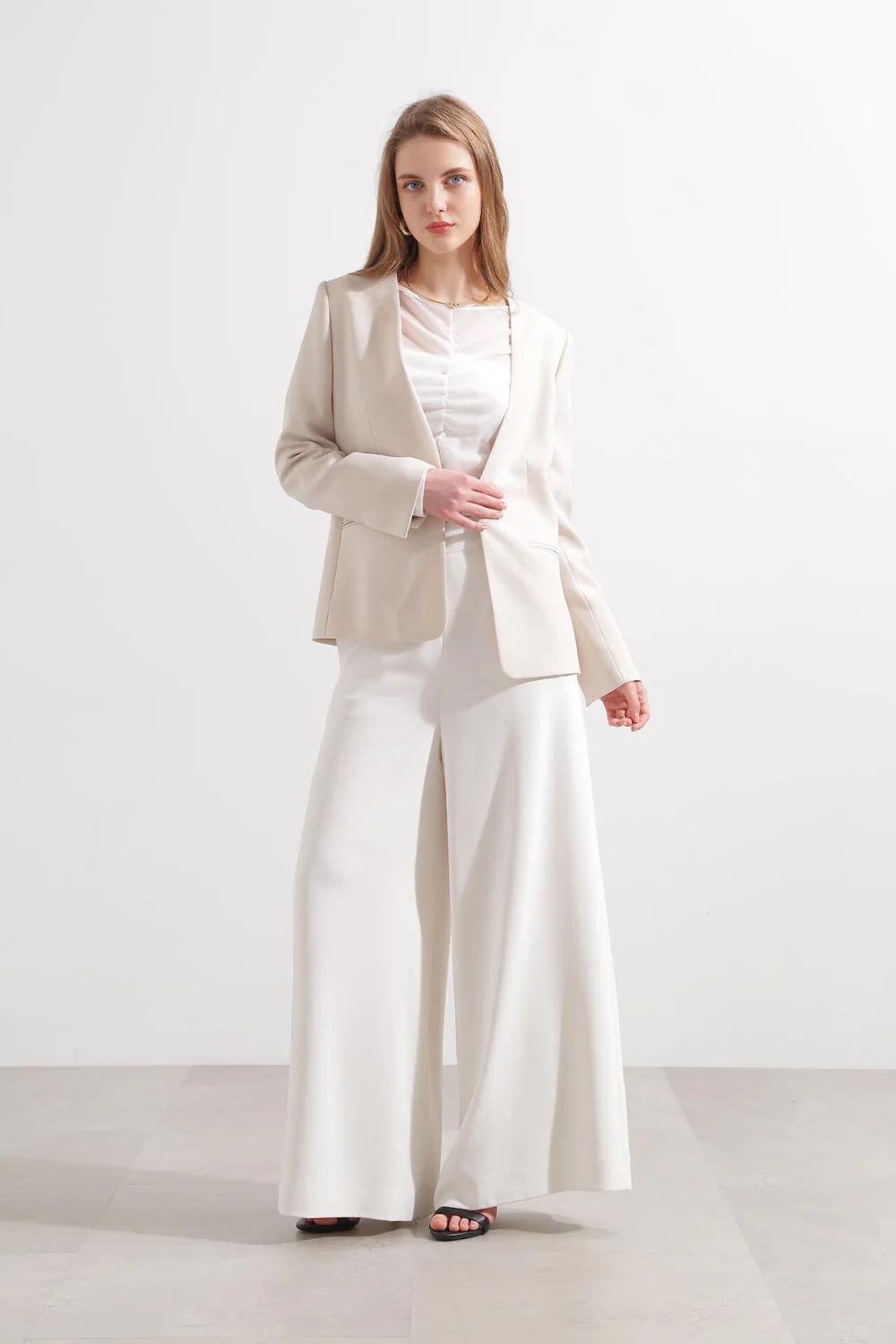 PINKY&DIANNE - オックスノーカラージャケット (ネイビー