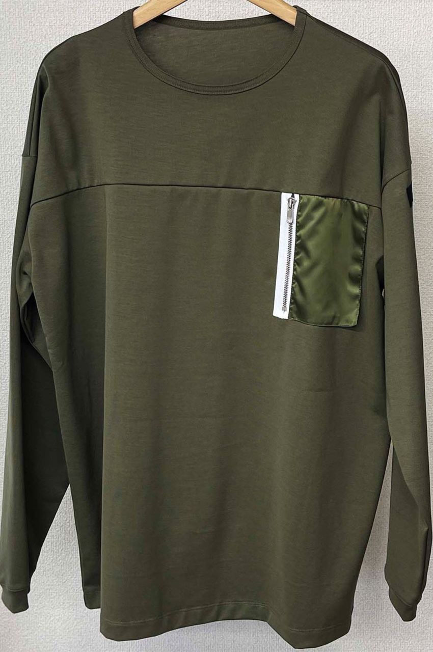 nylon pocket LOOSE LONG SLEAVE / ナイロンポケットルーズロングスリーブTシャツ