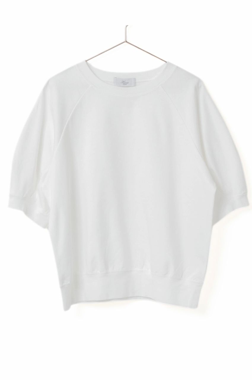 Almond Sleeve Cropped Pullover (オフホワイト) コットン / ポンチ素材 / 5部袖 / 手洗い可 / FK251-60253