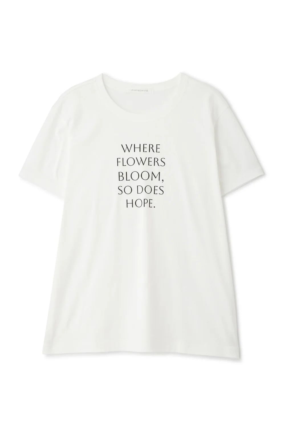 Where flowers bloom Tシャツ (ホワイト) / 綿 100% / ストレッチ / ウォッシャブル / 0315160211