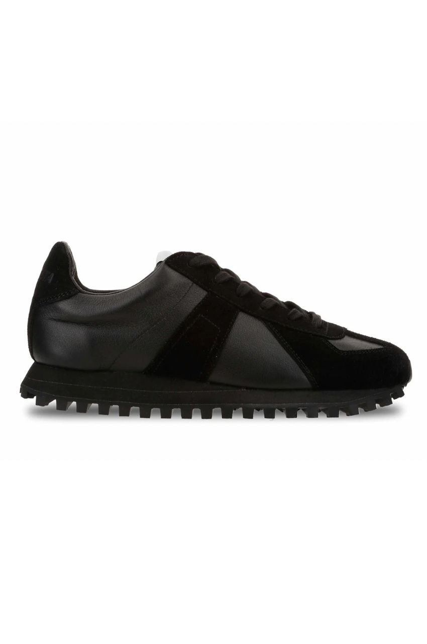 GERMAN TRAINER LEATHER TRAIL (BLACK)牛革/紐あり / TRAIL SOLE / 軽量