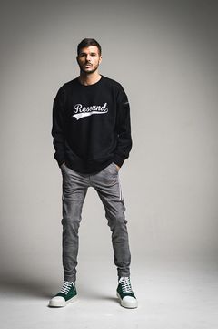 BBROGO VELOURS FLEECE DROP TRAINER  / ベースボールロゴ裏起毛ルーズトレーナー