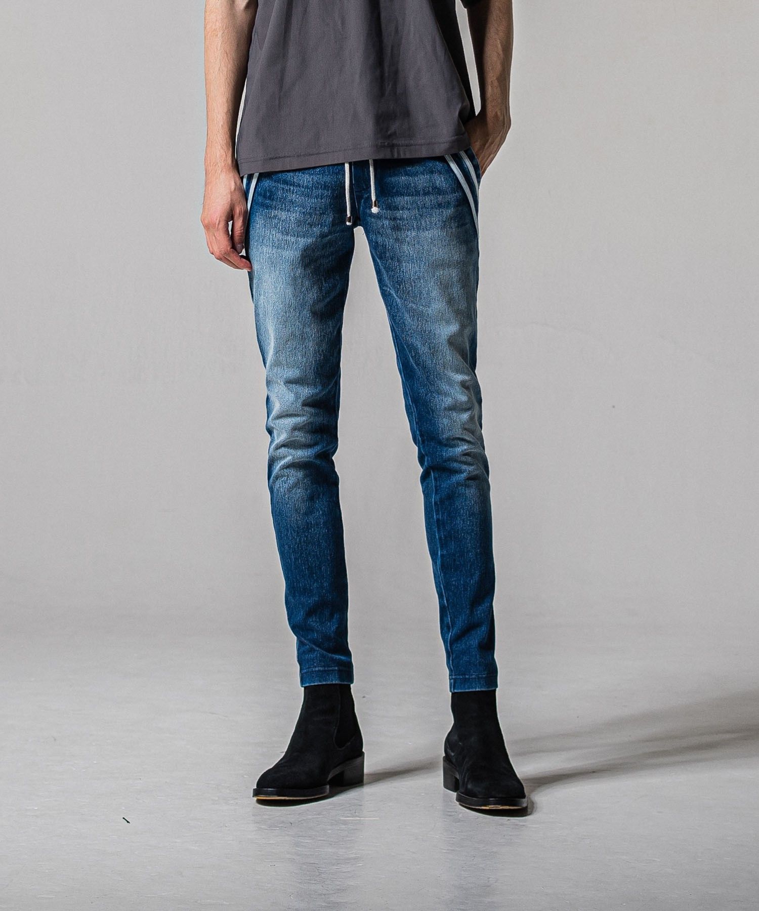 EX denim jersey EDGE PT ( DIND ) COTTON / スラッシュポケット /  ダブルライン / ストレッチ / RC39-ST-014D