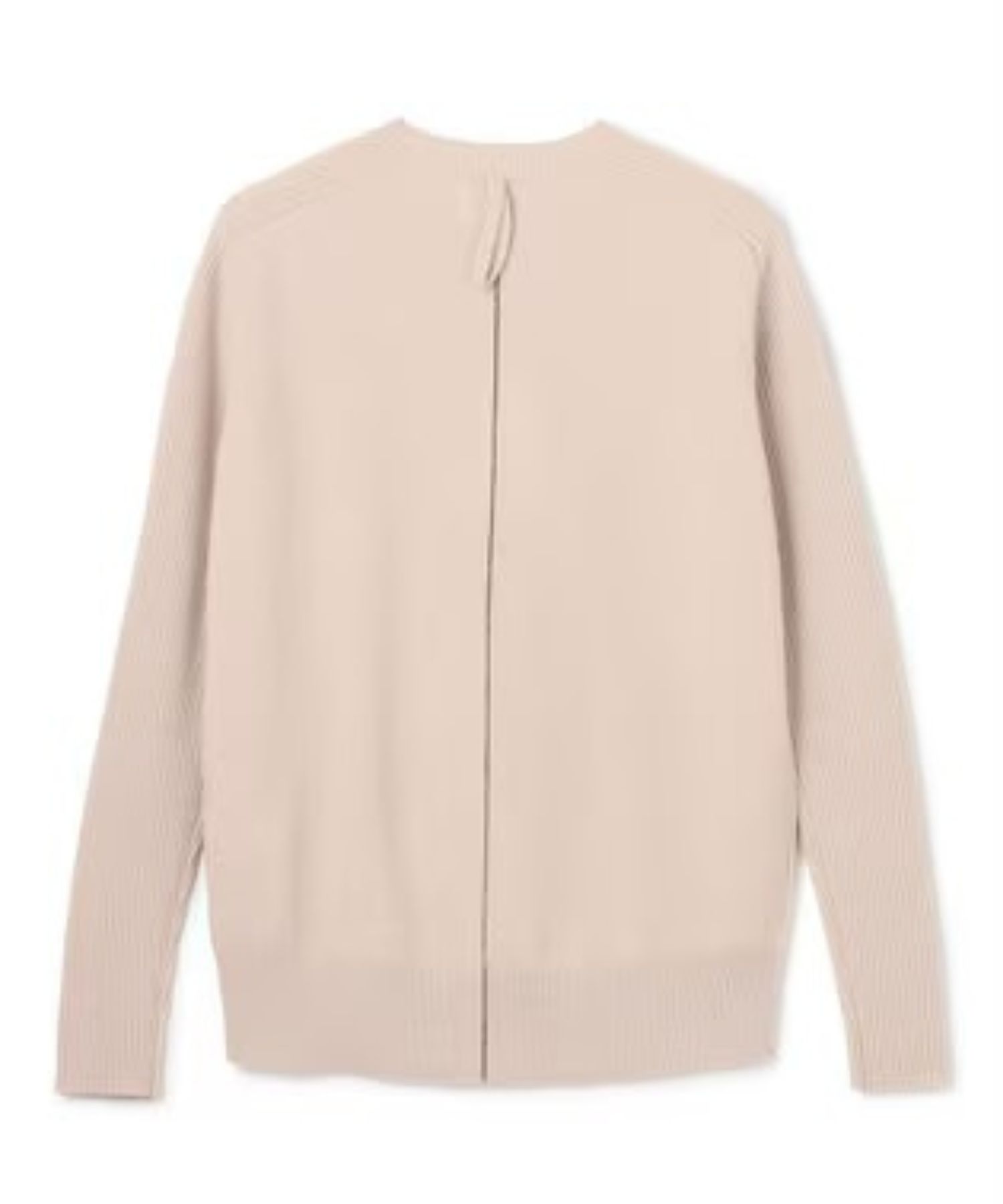 POMPE / ウールカシミヤ配色ラインクルーネックニット (Taupe×Bordeaux ) ウール / 手洗可 / カシミア混 / KRCWGW0400
