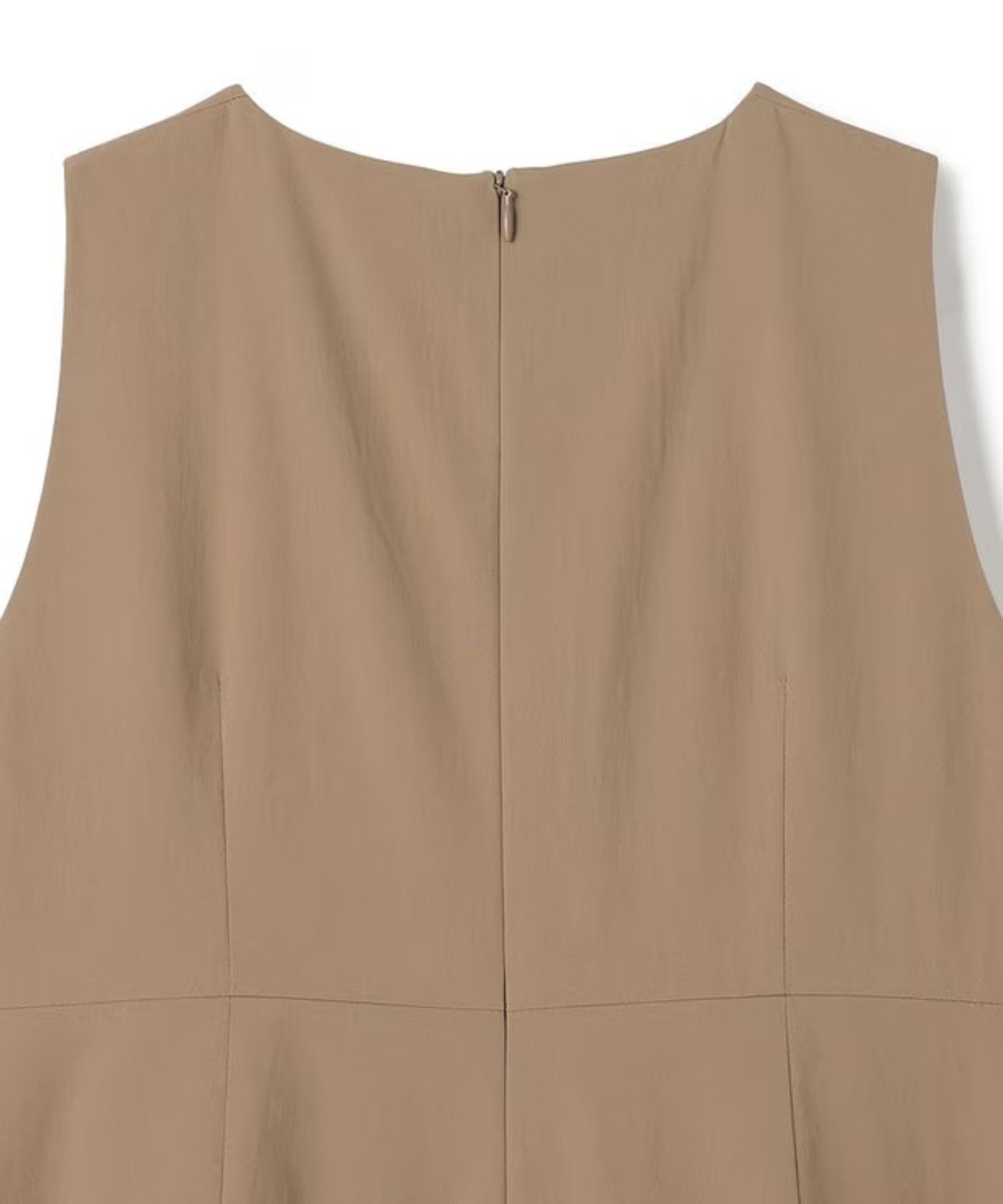 クールタッチカラータイプライターオールインワン(キャメルベージュ) ポリエステル / ウォッシャブル/ Aライン / 後ろファスナー / OPUVLS0402