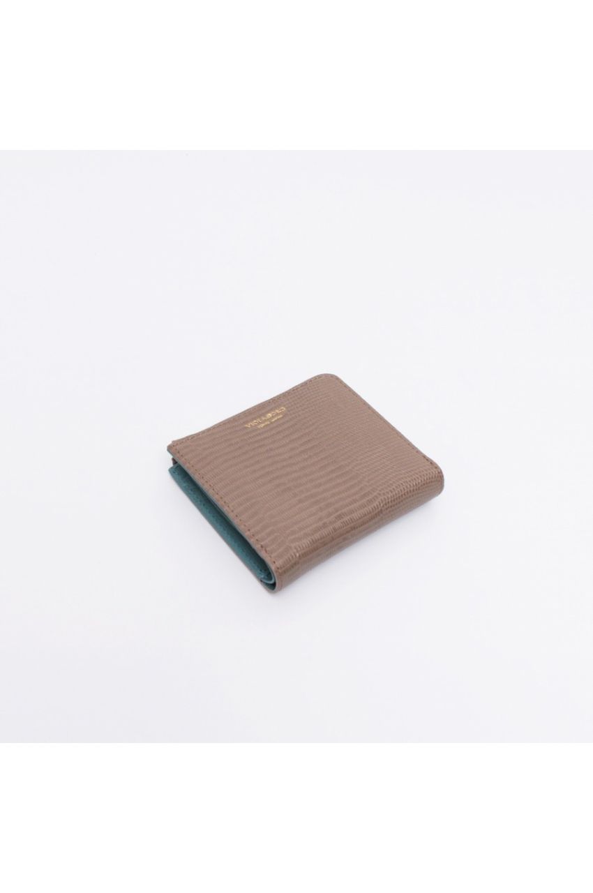 PORTA / ポルタ (Greige) / リザード型押しレザー 二つ折りL字型財布 / V-5056