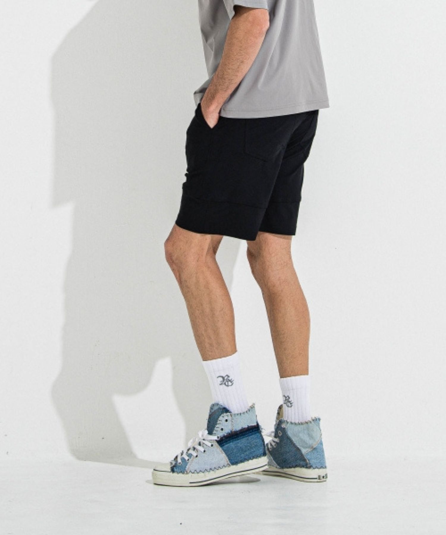 TYLER NYLON SHORTS (ブラック ) ポリエステル /  ベルトループ/  スラッシュポケット / 360°ストレッチ / RC36-HP-002