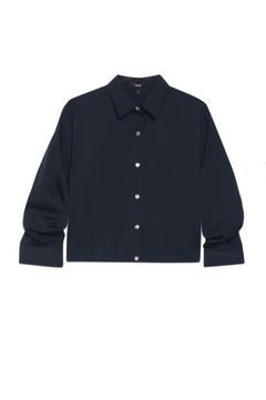 美品 theory セオリー Shirting Fixed Sleeve Shirt コットン トップス レディース ネイビー S 01-5108206 25SS Theory - Cotton Shirting Fixed Sleeve Shirt(ニューネイビー