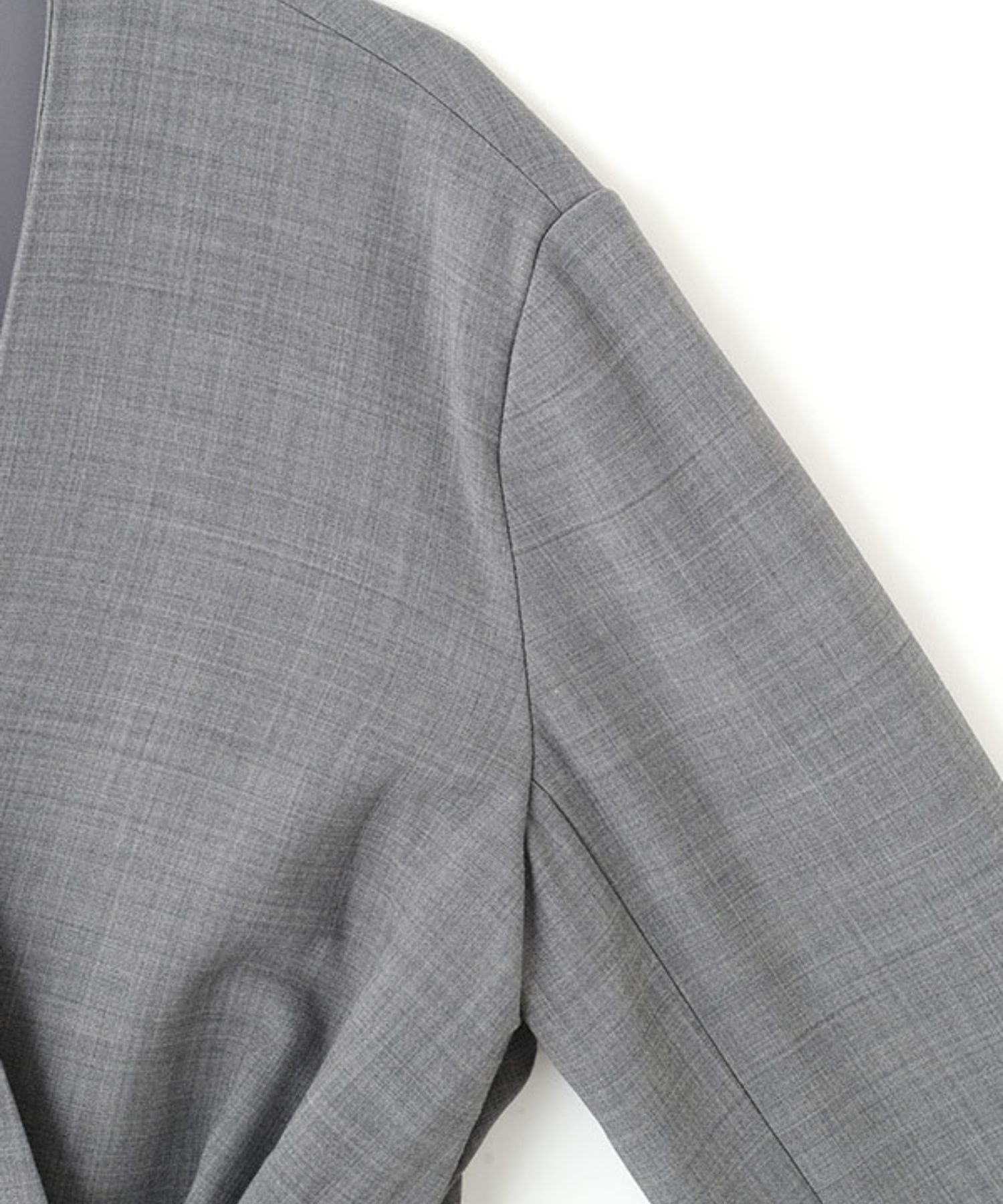 SANTEカシュクールドレス (GREY) ポリエステル / 裏地有り / フラップポケット / スペアボタン付き / 1226130104