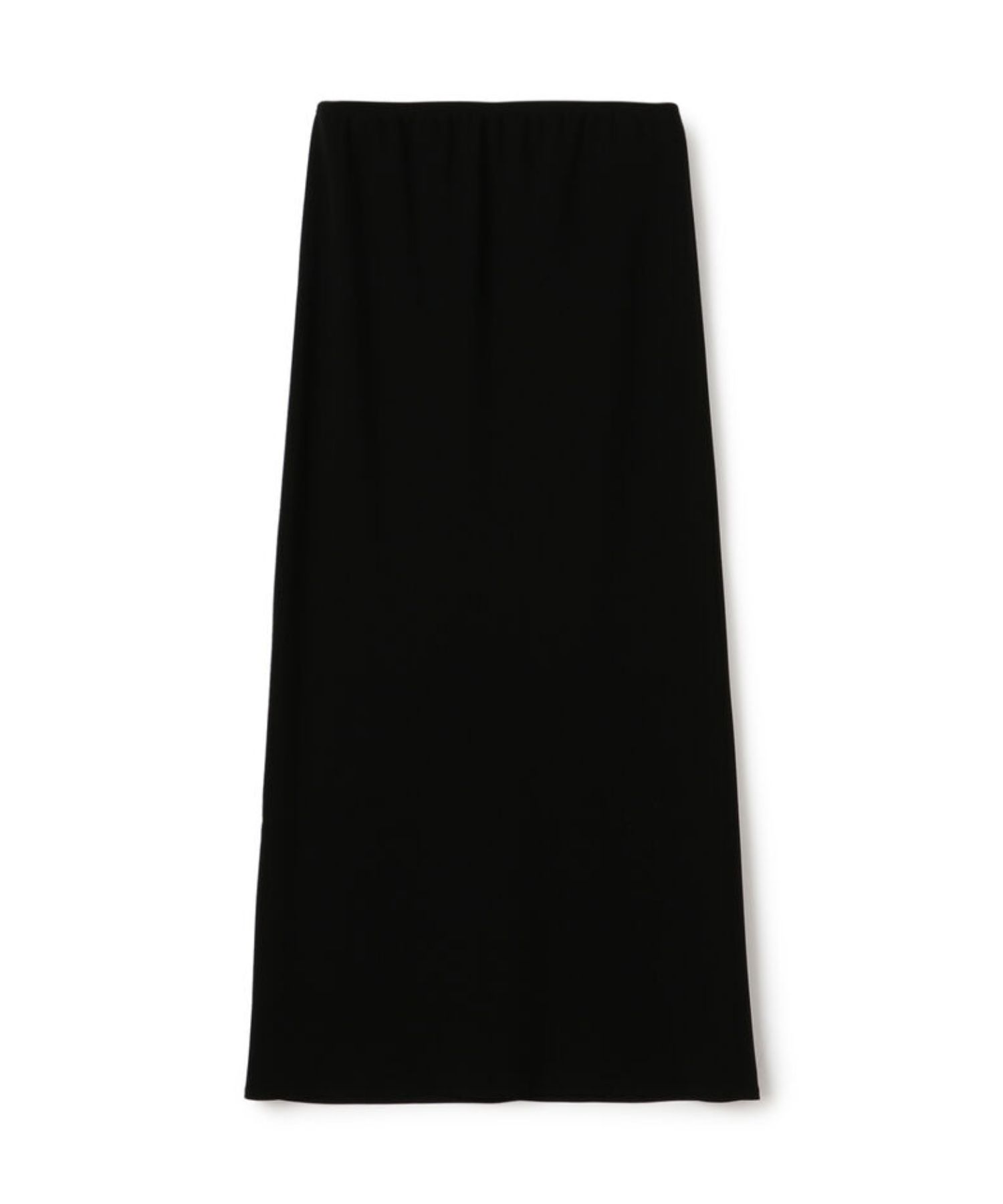 ライトダブルクロス エラスティックストレートスカート (ブラック )トリアセテート / 伸縮性有り / ウエストゴム /マキシ丈  / 手洗可 / 22-05-54-05005