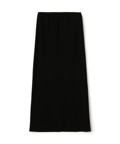 ライトダブルクロス エラスティックストレートスカート (ブラック )トリアセテート / 伸縮性有り / ウエストゴム /マキシ丈  / 手洗可 / 22-05-54-05005