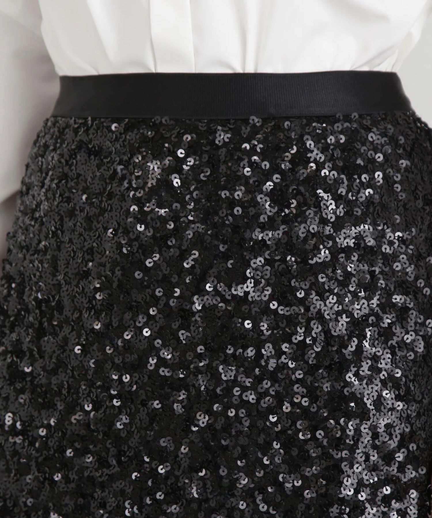 スパンコールスカート(ブラック)ポリエステル / ウエストゴム / ストレッチあり / 0315220109