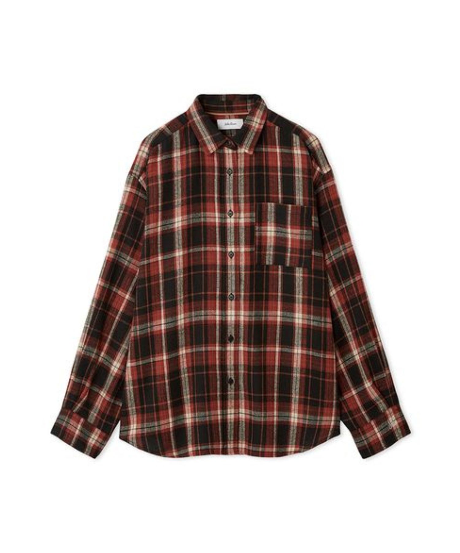 チェックネルシャツ (RED) 綿 / フランネル素材 / 軽い / 手洗可 / 09WFB254188