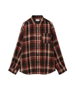 チェックネルシャツ (RED) 綿 / フランネル素材 / 軽い / 手洗可 / 09WFB254188