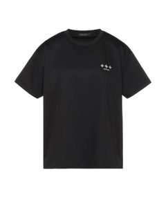 GISELLA ジゼラ Tシャツ (ブラック) 綿 / 胸元ロゴ / 背面ロゴ / クルーネック  / LCKZ0750083588