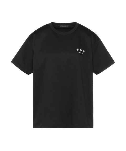 GISELLA ジゼラ Tシャツ (ブラック) 綿 / 胸元ロゴ / 背面ロゴ / クルーネック  / LCKZ0750083588