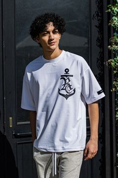 オーバーサイズラッシュガードTシャツ (ホワイト) ポリエステル / ロゴプリント /  UVカッ ト / ウォッシャブル / RC32-T-011